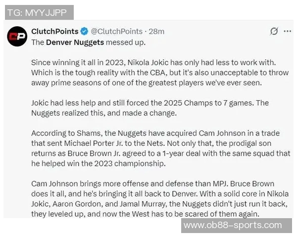 掘金表现不佳波特赛季数据亮眼卡约贡献有限 掘金表现不佳波特赛季数据亮眼卡约贡献有限